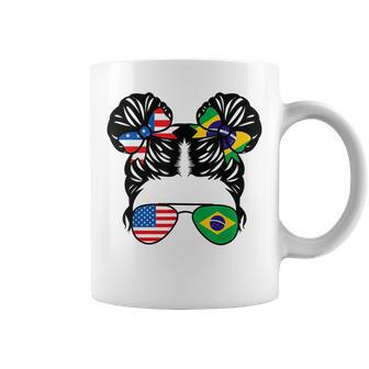 Half American Half Brazilian Girl Usa Brazil Flag Patriot Coffee Mug | Mazezy AU