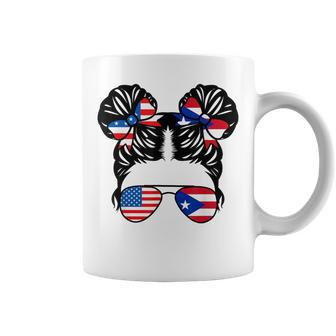 Half American Puerto Rican Girl Usa Puerto Rico Flag Patriot Coffee Mug - Thegiftio UK