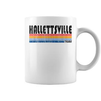 Hallettsville Tx Hometown Pride Retro 70S 80S Style Coffee Mug | Mazezy