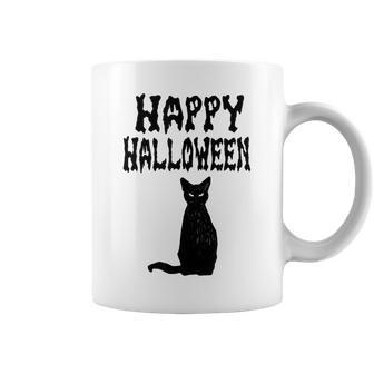 Halloween Boo Cat Graveyard Pumpkin Dead Graveyard Black Halloween Coffee Mug | Mazezy