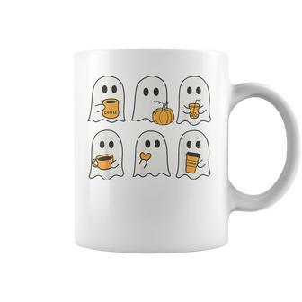 Halloween Iced Coffee Ghost Spooky Season Student Teacher Coffee Mug - Monsterry UK