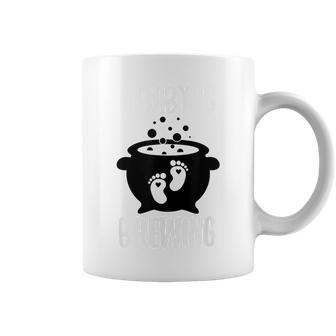 Halloween Pregnancy Announcement For A Baby Is Brewing Coffee Mug - Seseable
