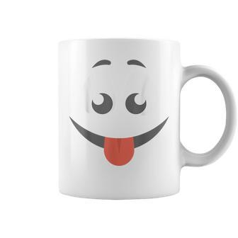 Halloween Tongue Out Emoticon Face Group Costume Coffee Mug | Mazezy