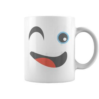 Halloween Winking Emoticon Face Group Costume Coffee Mug | Mazezy