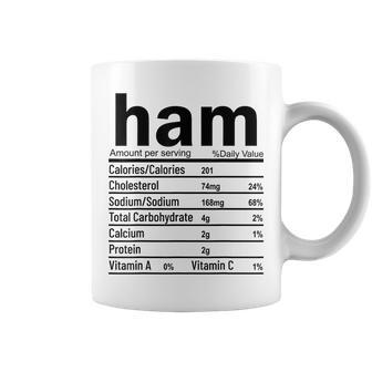 Ham Nutrition Facts Thanksgiving Christmas Food Coffee Mug - Monsterry
