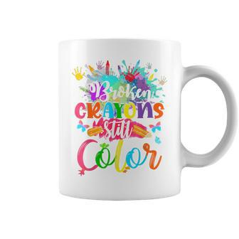 Hand Broken Crayons Still Color Suicide Prevention Awareness Coffee Mug | Mazezy