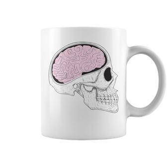Hand-Drawn Vintage Retro Skull For Brain Surgeon Coffee Mug | Mazezy