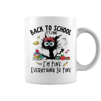 Happy First Day Of School Teacher Funny Back To School Girls Coffee Mug - Monsterry UK