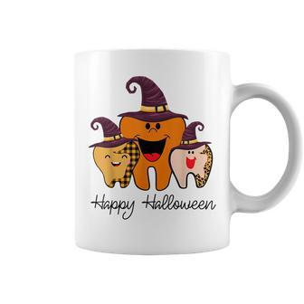 Happy Halloween Tooth Witch Leopard Fall Dentist Dental Happy Halloween Coffee Mug | Mazezy