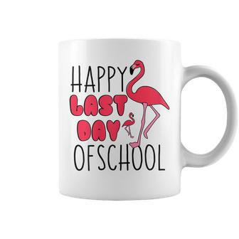 Happy Last Day Of School For Teachers Flamingo Coffee Mug | Mazezy