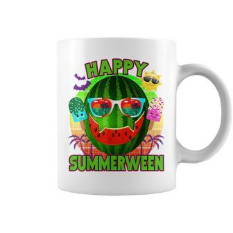 Happy Summerween Summer Watermelon Pumpkin Kawaii Ice Lolly Pumpkin Coffee Mug | Mazezy