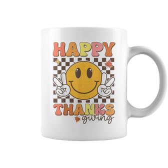 Happy Thanksgiving Retro Smile Face Fall Autumn Coffee Mug - Thegiftio UK