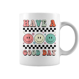 Have A Good Day Smile Face Funny Flower Trendy Positive Coffee Mug - Thegiftio UK