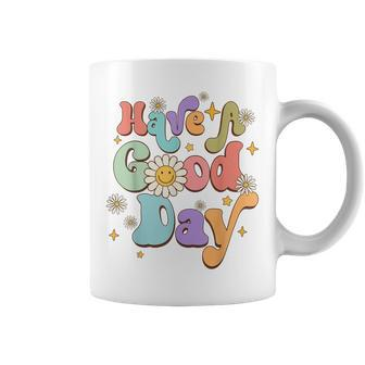 Have A Good Day Smile Face Funny Flower Trendy Positive Coffee Mug - Thegiftio UK