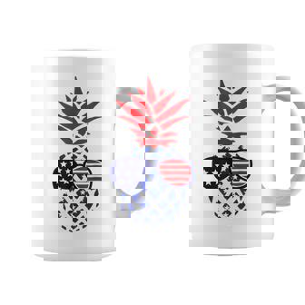Hawaiian Pineapple American Flag Sunglasses 4Th Of July Coffee Mug - Thegiftio
