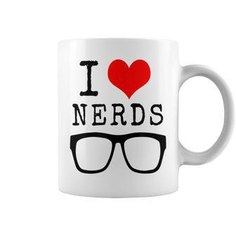 I Heart Love Nerds Glasses Geek Nerd Costume Coffee Mug | Mazezy