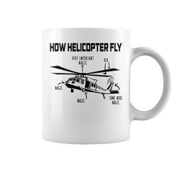 How Helicopters Fly Funny Helicopter Pilot Rotorcraft Pilot Coffee Mug | Mazezy UK
