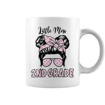 Hello 2Nd Grade Messy Bun Girls Cute Heart Back To School Coffee Mug | Mazezy
