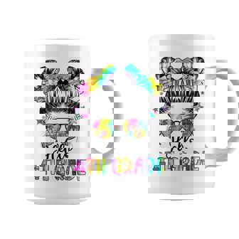 Hello 4Th Grade Messy Hair Bun Girl Back To School First Day Coffee Mug | Mazezy