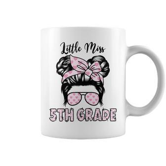 Hello 5Th Grade Messy Bun Girls Cute Heart Back To School Coffee Mug - Seseable