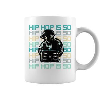 Hip Hop Is 50 Years Old Anniversary Boom Box Dj Coffee Mug - Monsterry UK