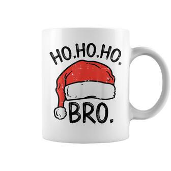 Ho Ho Ho Bro Santa Hat Christmas Family Pajamas Brother Coffee Mug - Thegiftio UK