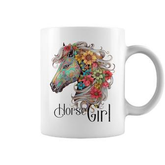 Horse Girl - Just A Girl Who Loves Horses Horseback Riding Coffee Mug | Mazezy