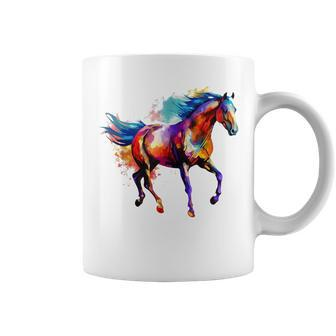 Horse Vivid Colors Riding Horse Horseback Horse For Women Coffee Mug - Seseable