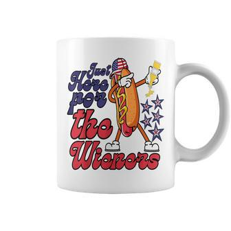 Hot Dog Im Just Here For The Wieners 4Th Of July Coffee Mug - Monsterry