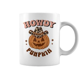 Howdy Pumpkin Leopard Rodeo Western Fall Southern Halloween Halloween Coffee Mug | Mazezy