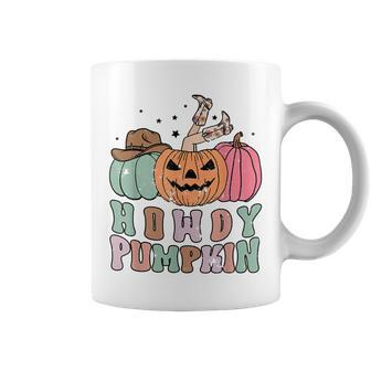 Howdy Pumpkin Western Fall Rodeo Womens Halloween Halloween Coffee Mug | Mazezy