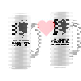 I Heart Carter First Name I Love Personalized Stuff Coffee Mug | Mazezy