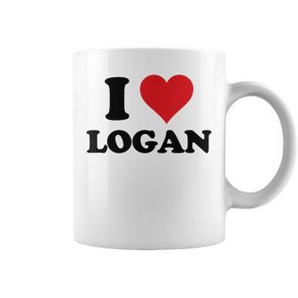 I Heart Logan First Name I Love Personalized Stuff Coffee Mug | Mazezy