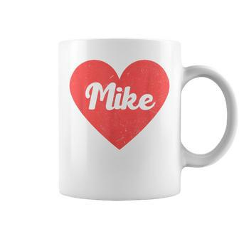 I Heart Mike First Names And Hearts I Love Mike Coffee Mug | Mazezy