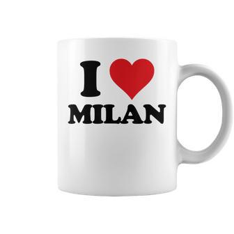 I Heart Milan First Name I Love Personalized Stuff Coffee Mug - Seseable