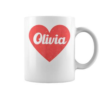 I Heart Olivia First Names And Hearts I Love Olivia Coffee Mug | Mazezy