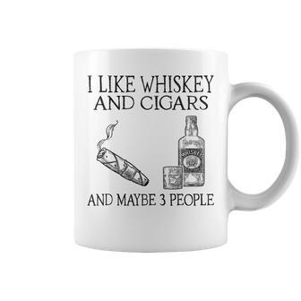 I Like Whiskey And Cigars And Maybe 3 People Vintage Old Man Coffee Mug - Thegiftio UK