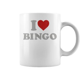 I Love Bingo Outfit I Heart Bingo Coffee Mug - Seseable