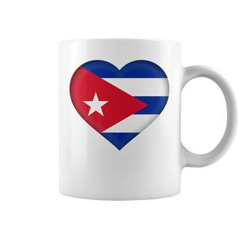 I Love Cuba | Cuban Flag Heart Outfit Cuba Funny Gifts Coffee Mug | Mazezy