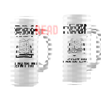 I Read Banned Books Freadom Funny Bookworm Book Reading Coffee Mug | Mazezy
