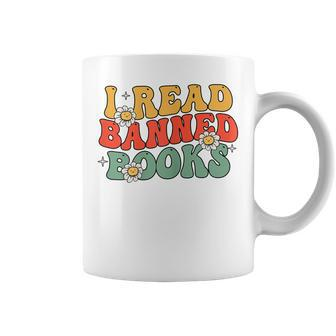 I Read Banned Books Literary Teacher Support Book Readers Coffee Mug | Mazezy