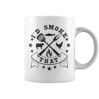 Id Smoke That Funny Fish Bbq Retro Vintage Coffee Mug | Mazezy UK