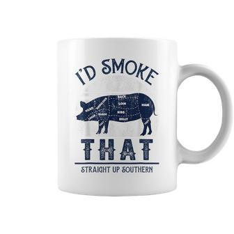 Id Smoke That Straight Up Southern Pig Vintage Coffee Mug | Mazezy