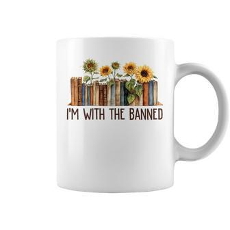 I'm With The Banned Books Read Lovers Sunflower For Coffee Mug - Monsterry UK