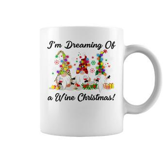 I'm Dreaming Of A Wine Christmas Gnome Xmas Drinking Coffee Mug | Mazezy