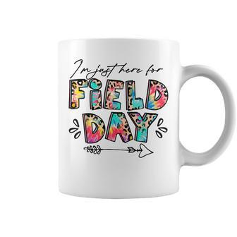 Im Just Here For Field Day Leopard Tie Dye Last Day School  Coffee Mug