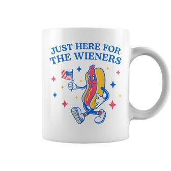 Im Just Here For The Wieners Funny Fourth Of July Coffee Mug - Seseable