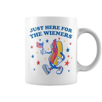 Im Just Here For The Wieners Funny Fourth Of July Coffee Mug - Monsterry CA