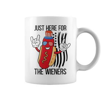 Im Just Here For The Wieners Hot Dog Cartoon 4Th Of July Gift For Womens Coffee Mug | Mazezy