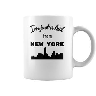 I'm Just A Kid From New York With Nyc Skyline Coffee Mug | Mazezy